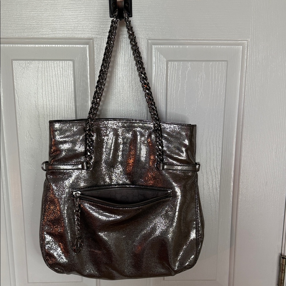 Michael Kors Metallic Chain-Handle Tote - Picture 7 of 7